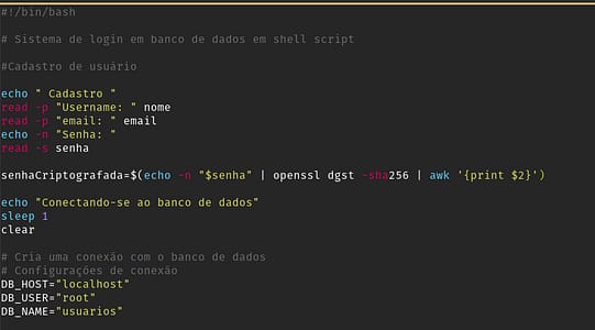 Diário de bordo  #3 – Criando um sistema de cadastro login e senha em shell script